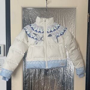 Brand new Taylor Swift 1989 Kids Puffer Jacket in Blue and White.